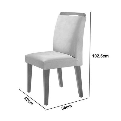Mesa Olímpia 120cm Mdf Canto Copo Com 4 Cadeiras Athenas