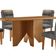 Mesa Evora 120 Mdf Com 4 Cadeiras Carol Linho Grafite-naturalle-naturalle