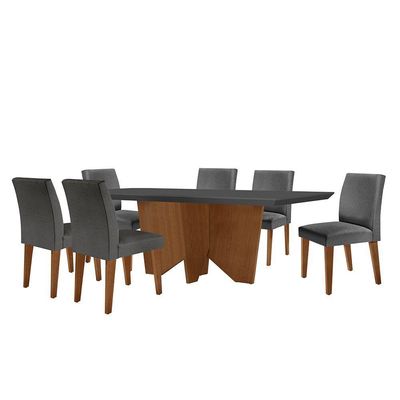 Sala De Jantar Mesa Evora Canto Reto 6 Cade. Grecia Rufato
