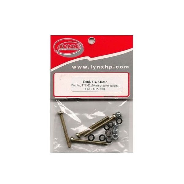 Parafuso Ph M3 X 30Mm C/Parlock 4 Pcs LYNX0788 Parafuso Ph M3 X 30Mm C/Parlock 4 Pcs LYNX0788