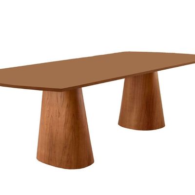 Mesa Para Sala De Jantar Noronha Moderna Mobília Cinamomo Imbuia