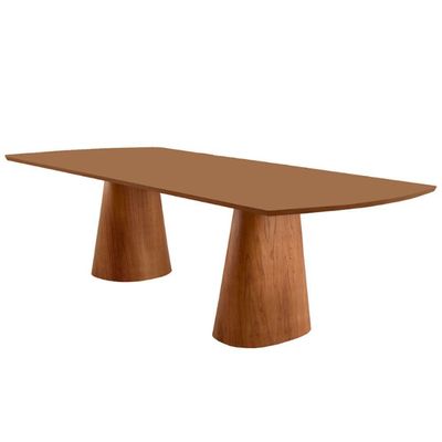 Mesa Para Sala De Jantar Noronha Moderna Mobília Cinamomo Imbuia