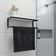 Toalheiro Para Banheiro Estilo Industrial Ita Preto E Prateleira Branca Preto