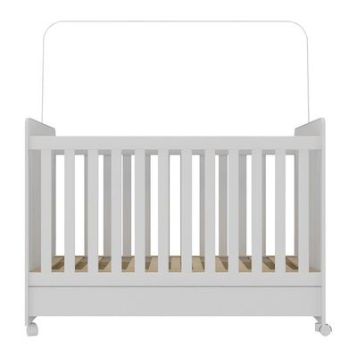 Berço Americano 3x1 Com Colchão Incluso E Rodízios P Multimóveis Branco