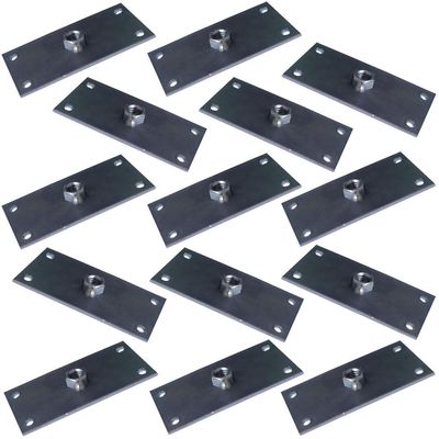Kit 14 Chapinhas Chapa Reta Fixação Pés Palito Rosca 5/16 Zincada G59