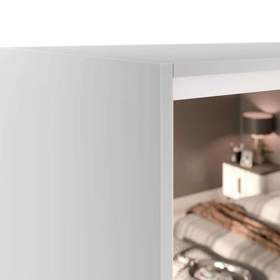 Guarda-Roupa Casal com 3 Espelhos Belluno 3 PT 3 GV Branco