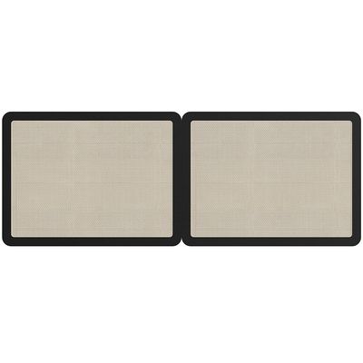 Cabeceira Casal Queen 160cm e 2 Mesas Laterais 1 Gaveta Madeira Moss A03 Nero Preto- Lyam Decor