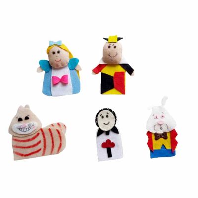 Dedoches de Feltro - Alice - 5 personagens - Kits e Gifts