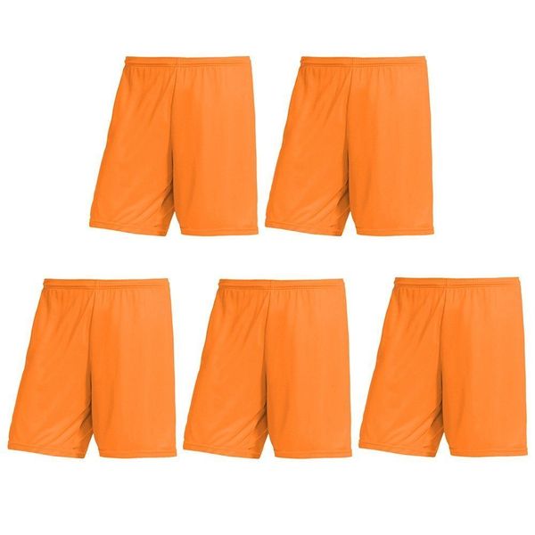 Kit Atacado 5 Calções PMC Futebol Infantil 12 / Laranja