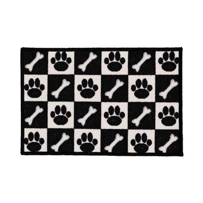 Capacho Antiderrapante Clean 29 Preto Branco 0,40x0,60m
