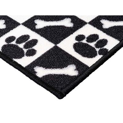 Capacho Antiderrapante Clean 29 Preto Branco 0,40x0,60m
