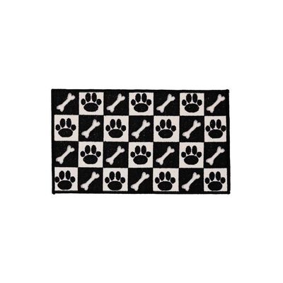 Capacho Antiderrapante Clean 29 Preto Branco 0,40x0,60m