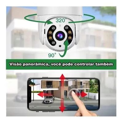 it 4 Câmeras de Segurança Externa Ip Wi-Fi Motorizada Full HD A prova D'água + 4 Cartões 128GB