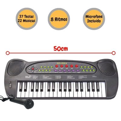 Teclado Musical Brinquedo Infantil - Dm Toys