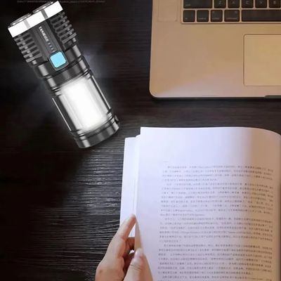 LANTERNA LED TÁTICA POTENTE 4 NÚCLEOS ALTO BRILHO PORTÁTIL LONGO ALCANCE ULTRA ILUMINAÇÃO Único / Preto