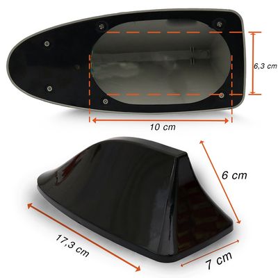 Antena Decorativa Olimpus TEK SHARK Tubarão Black Universal