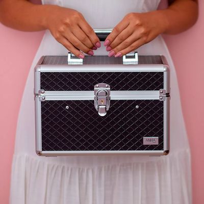 Maleta De Maquiagem Objetos Anna Make Média Vazia Preta