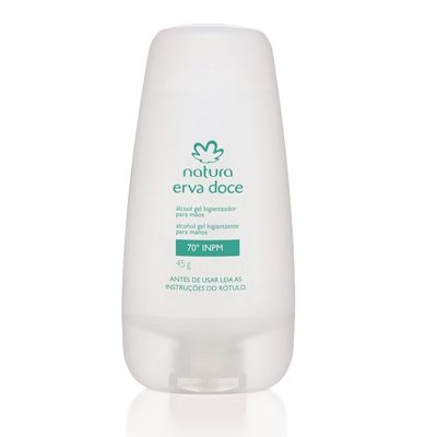 Álcool Gel 70% Erva Doce Higienizante para as Mãos 45g QHS - Natura