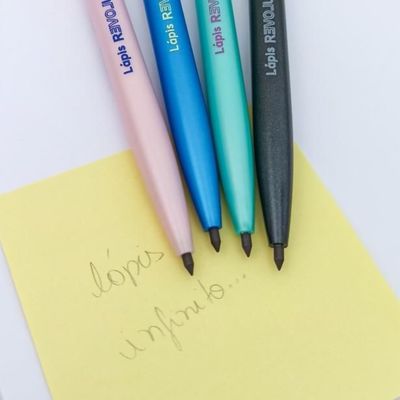 LAPIS GRAFITE REVOLUTION RETRATIL METALLIC BLUE HB NEWPEN