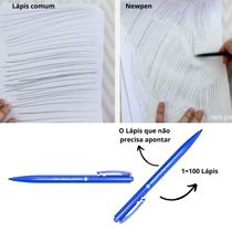 LAPIS GRAFITE REVOLUTION RETRATIL METALLIC BLUE HB NEWPEN