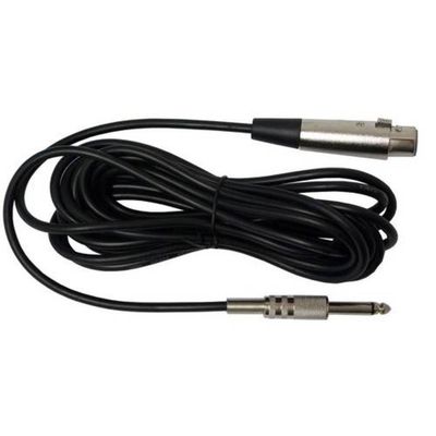 Microfone Dinâmico Profissional Dinâmico com Cabo 4 Mts Performance Sound