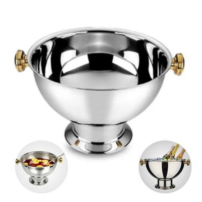 Champanheira Grande Inox Premium Alça Dourada 12 Lts