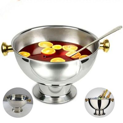 Champanheira Grande Inox Premium Alça Dourada 12 Lts