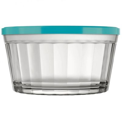 Conjunto de Tigelas Copo Americano em Vidro e Plástico 600 ml 12 Peças Transparente com Colorido