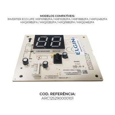 Placa Display Inverter Eco Life Hxfi Hxqi 9/12/18 E 24.000 Btus Elgin único