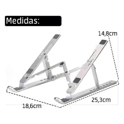 Suporte Dobrável Para Notebook, Macbook Portátil Slim Alumínio