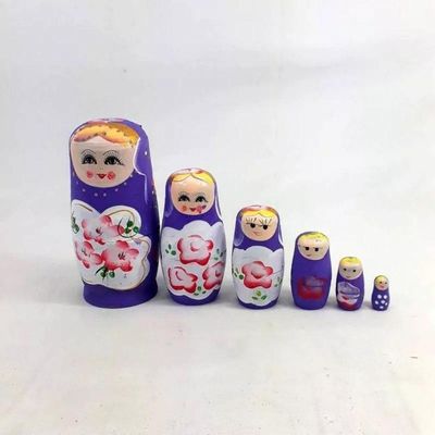 Matrioska Russa Roxob 6 Bonecas Uma Dentro D Outra 14 Cm