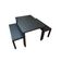 Conjunto Mesa Ripada Com 2 Bancos Ripados Alumínio 1.40x0.80m Preto