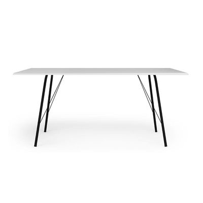 Mesa Sala De Jantar Paraty Preto 150x90cm Tampo Branco