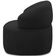Kit 2 Poltronas Giratórias Sala de Estar Living Orgânico Carmen F04 Veludo Preto - Lyam Decor