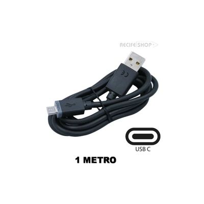Kit 2 Cabos USB Tipo C 1 Metro Alta Velocidade e Durabilidade