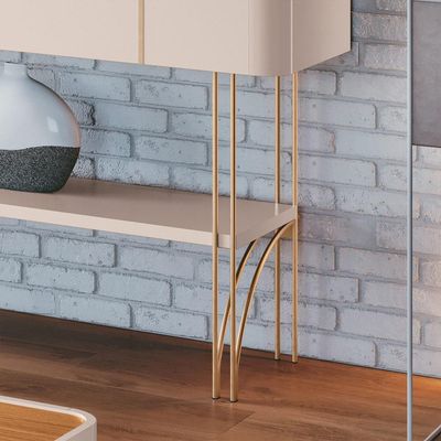 Aparador Decorativo Industrial Sala de Estar Jantar La Vie B01 Off White Cinamomo - Lyam Decor