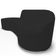Sofá 3 Lugares Curvo Sala de Estar Living Firenze Direito D02 Corano Preto 210 cm C-05 - Lyam