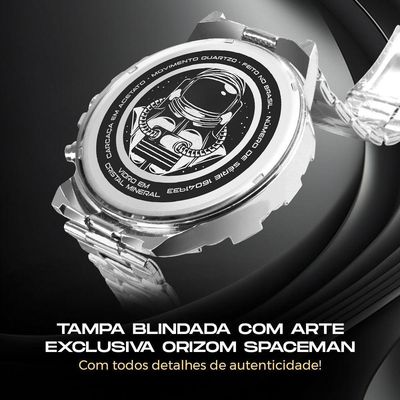 Relogio Masculino Aço Inox Prova Dagua + Cordão Crucifixo Religioso Original Pesado Mostrador Preto