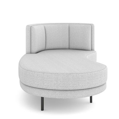 Sofá Chaise Longue Sala de Estar Living Lucca Esquerdo D02 Linho Cinza D-315 - Lyam Decor
