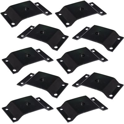 Kit 10 Chapinhas Chapa Elevada Fixação Pés Palito Rosca 5/16 Preto G59