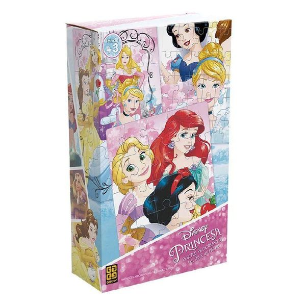 Quebra-Cabeça - Progressivo - Princesas Disney Grow Quebra-Cabeça - Progressivo - Princesas Disney Grow