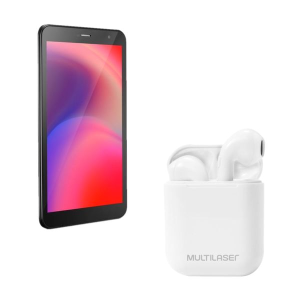 Compre Tablet Multilaser M8 4G 8 Pol 32GB + 2GB RAM Preto e Ganhe Fone de Ouvido TWS Airbuds Branco - PH3261K PH3261K