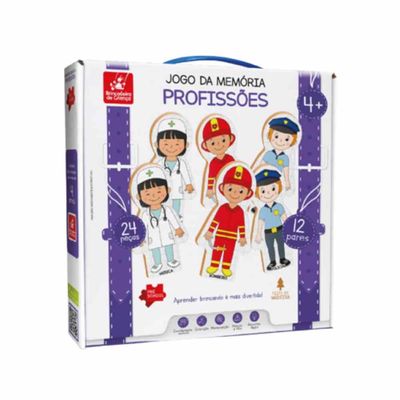 Jogo da Memória - Profissões - Madeira - 2013 - Brincadeira De Criança