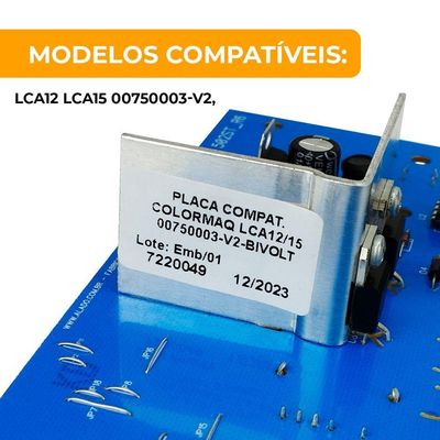 Placa Controle Lavadora Colormaq Lca12 Lca15 00750003-v2 único