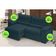 Sofá Arezzo Retrátil/reclinável 4 Lugares Suede Petróleo 2,15m - Xflex Sofás