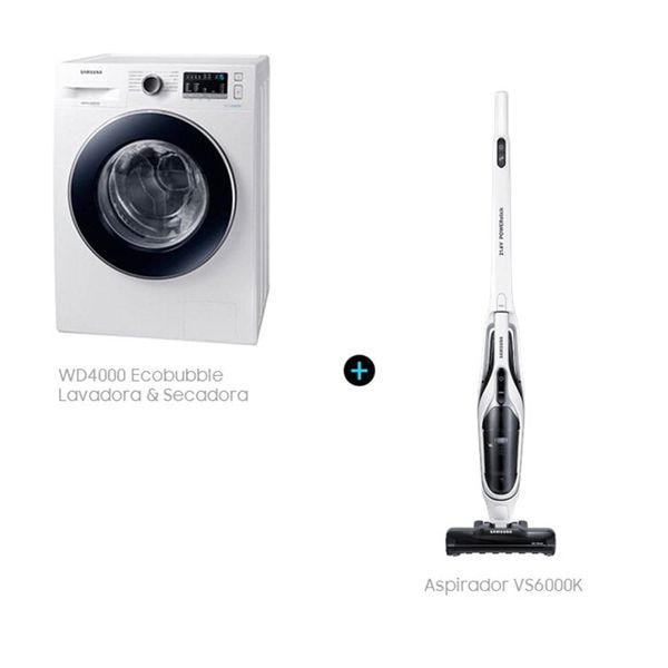 Kit Lava & Seca 3 em 1 com Ecobubble 11/7kg (110V) E Aspirador de Pó 2 em 1 Sem Fio (Bivolt) Kit Kit Lava & Seca 3 em 1 com Ecobubble 11/7kg (110V) E Aspirador de Pó 2 em 1 Sem Fio (Bivolt) Kit
