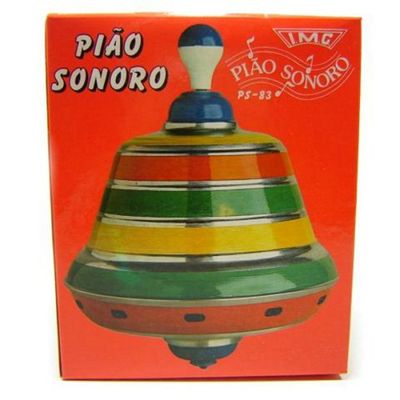 Pião Sonoro de Metal Colorido