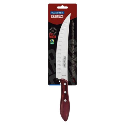 Faca Para Carne Butcher Tramontina Com Lâmina Em Aço Inox E Cabo Em Madeira Tratada