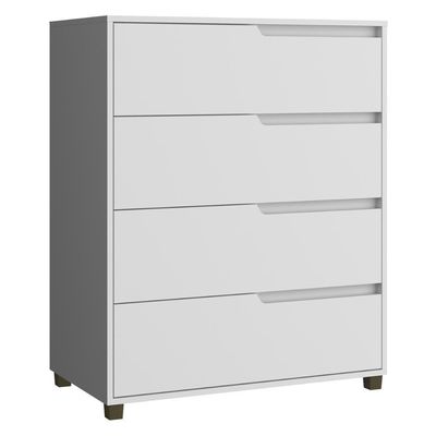 Cômoda 80cm Com 4 Gavetas Multimóveis Cr35243 Branco