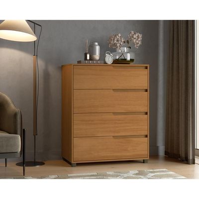 Cômoda 80cm Com 4 Gavetas Multimóveis Cr35243 Nature